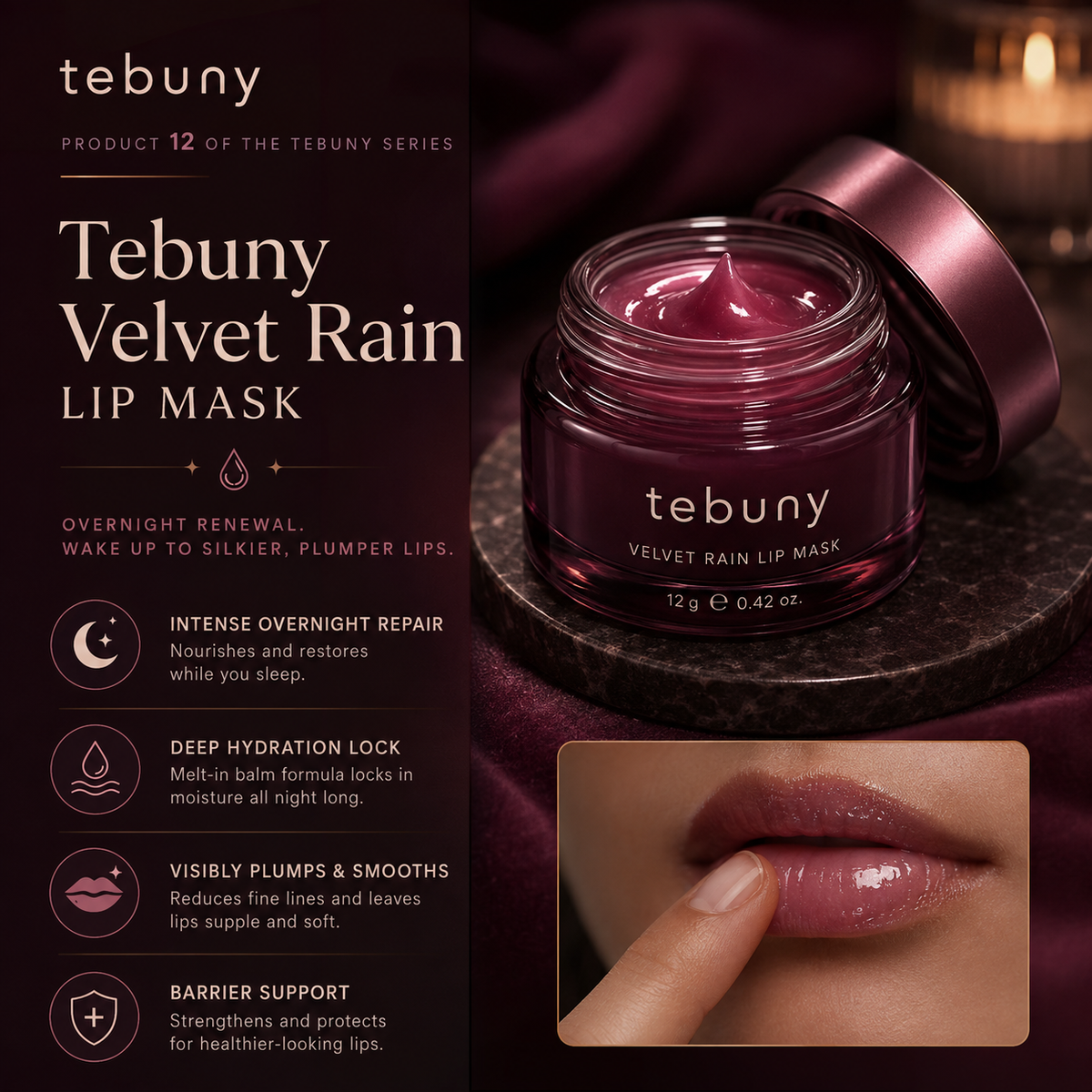 tebuny™ Velvet Rain Overnight Lip Mask