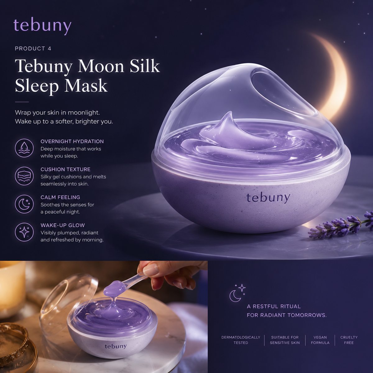 tebuny™ Moon Silk Overnight Moisture Mask