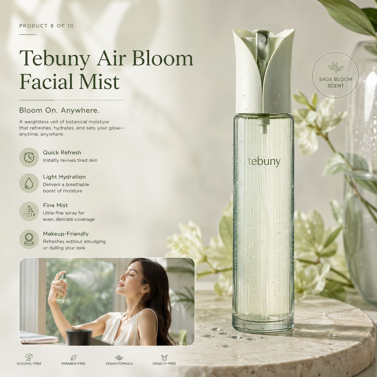 tebuny™ Air Bloom Refreshing Facial Mist