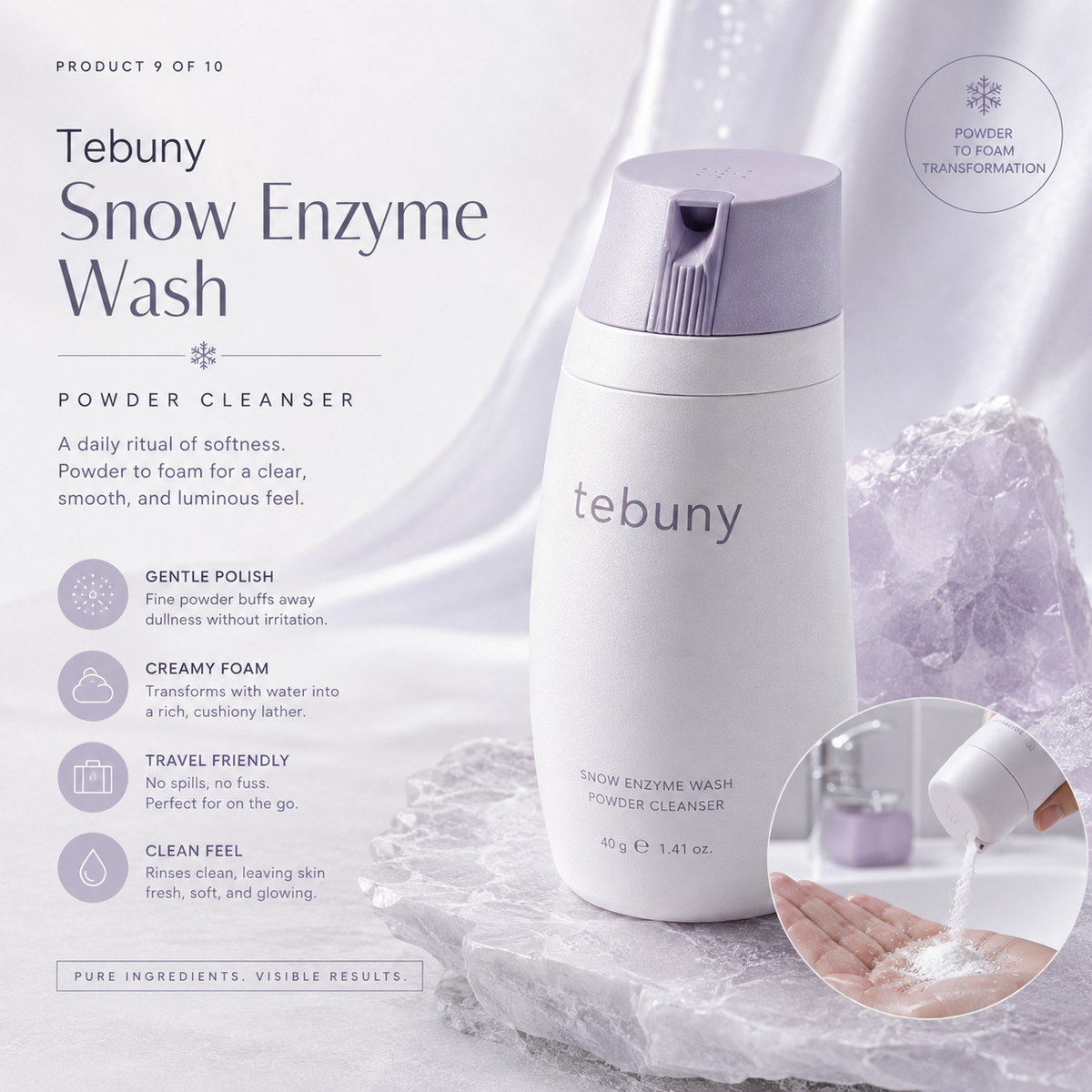 tebuny™ Snow Enzyme Gentle Facial Wash